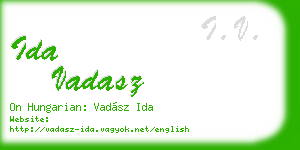 ida vadasz business card